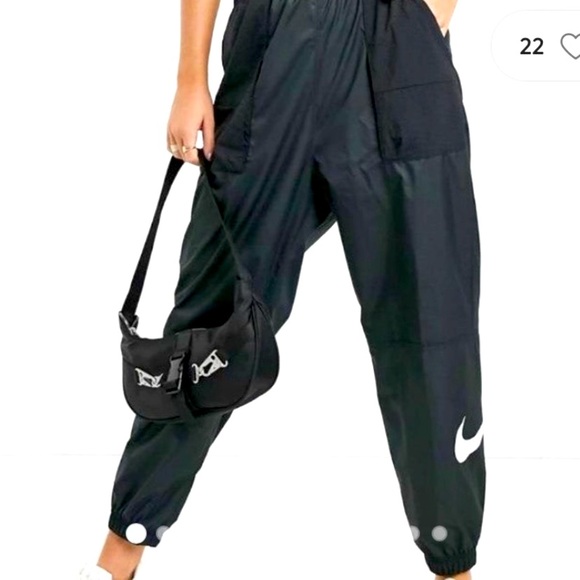 Nike Pants - Nike joggers/track pants-black and white-size Medium